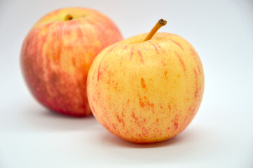 Red apple on white background