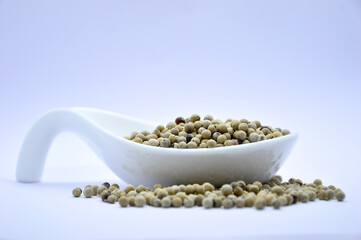 Spices on a white background