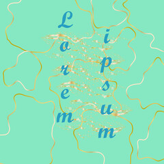 luxury abstract green background with rectangles and lines