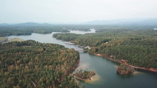 Lake James NC, Lake James North Carolina In 4k Aerial