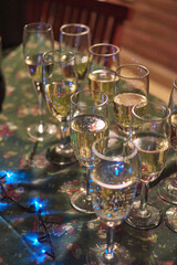 Glasses with champagne