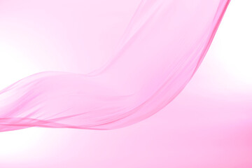 揺れる布、ピンク