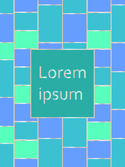 luxury abstract green background with rectangles and lines