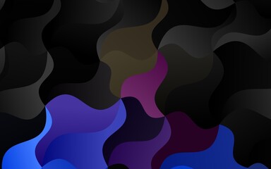 Light Multicolor, Rainbow vector background with curved circles.