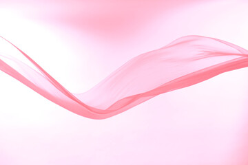 揺れる布、ピンク