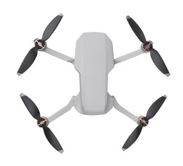 drone path isolated on white top view