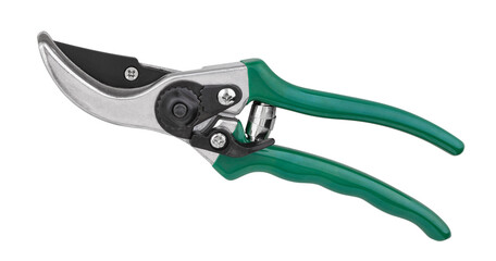 garden pruner path isolated on white