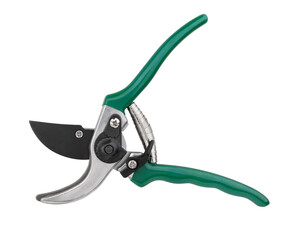 garden pruner path isolated on white