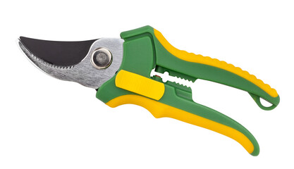 garden pruner path isolated on white