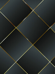 luxury abstract black background with gold lines. vector graphics