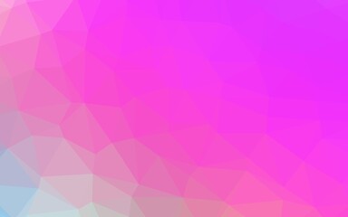 Fototapeta premium Light Pink vector shining triangular pattern.