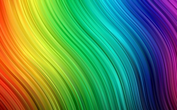 Dark Multicolor, Rainbow vector template with liquid shapes.