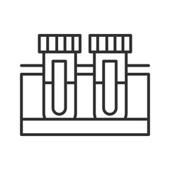 medical chemistry test tubes equipment line icon