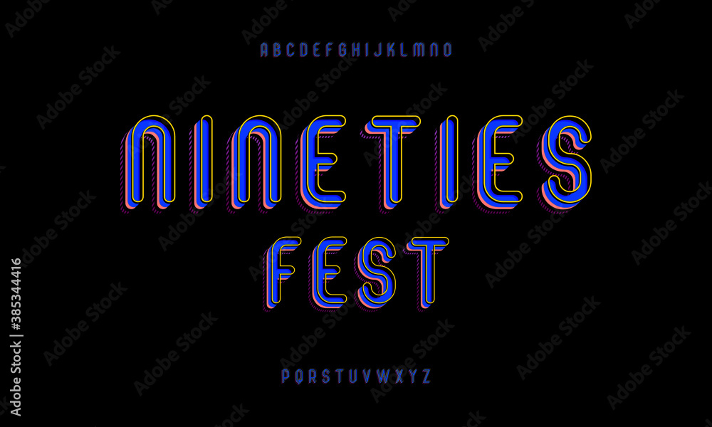 Poster modern alphabet design. vector font a to z. uppercase typeface.