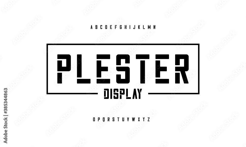 Poster modern abstract font and alphabet. typography design set a to z and number.