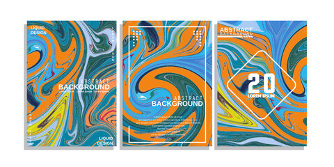 liquid cover abstrac background full color cool coverdesign
