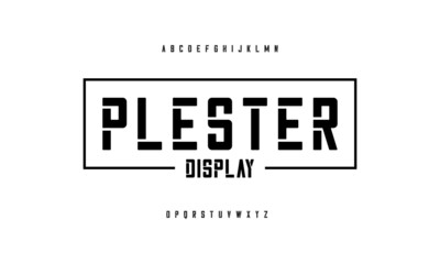 Obraz premium Modern abstract font and alphabet. Typography design set a to z and number.