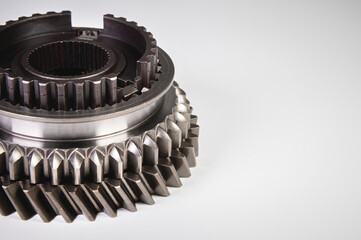 new gear for the gearbox. Mechanical background shiny detail