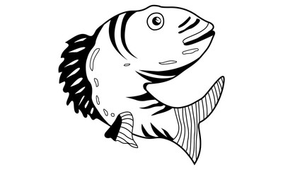 Fish Vector Illustration silhouette