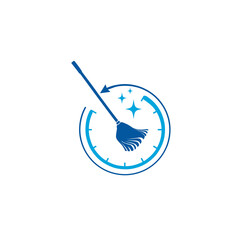 fast cleaner house vector logo template