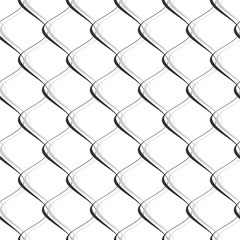 Vector geometric seamless pattern. Modern geometric background. Mesh with curving lines.