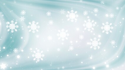 Blue abstract background. white light and snowflakes bokeh for Christmas new year blurred beautiful shiny lights use wallpaper backdrop and your product.