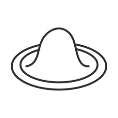 sexual health, contraception female diaphragm line icon
