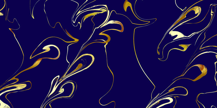 luxury abstract black background with gold lines. vector graphics