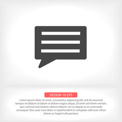 Chat sms  vector icon , lorem ipsum Flat design