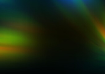 Dark Green, Yellow vector blurred shine abstract background.