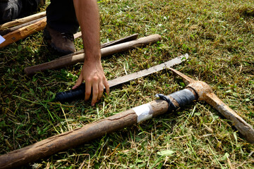 person working in garden