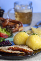 bavarian roasted pork with dumplings