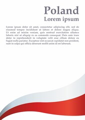 Flag of Poland, Polish flag, template for award design, an official document with the flag of Poland. Bright, colorful vector illustration.