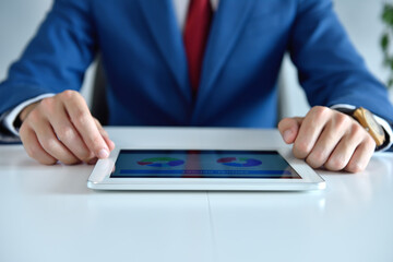 Businessman sitting in office