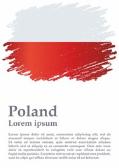 Flag of Poland, Polish flag, template for award design, an official document with the flag of Poland. Bright, colorful vector illustration.