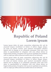 Flag of Poland, Polish flag, template for award design, an official document with the flag of Poland. Bright, colorful vector illustration.