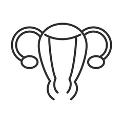 sexual health, female uterus line icon