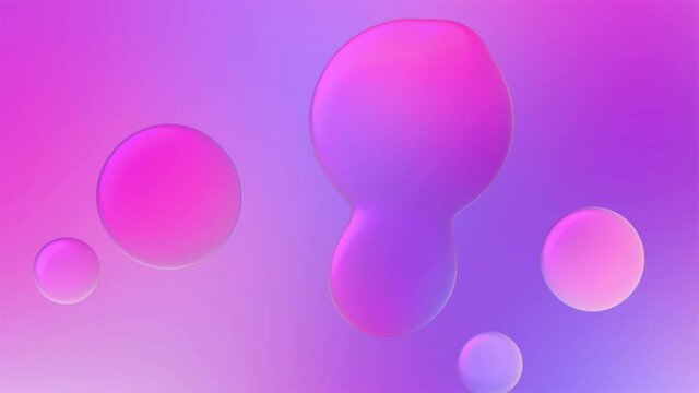 Abstract background with morphing circles and spheres. colorful gradient backdrop. Animation of seamless loop. Metamorphosis Structure. Colorful gradient bubbles 4k stock footage. live Wallpaper