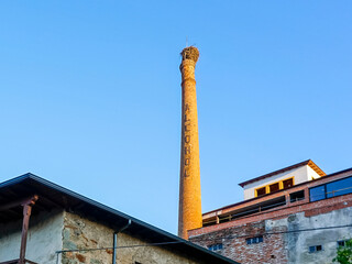Fototapeta premium chimney of alcohol distillation in a winery