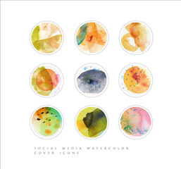 Vivid abstract stories highlights cover icons