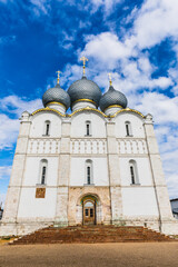 view of the famous Rostov kremlin, Russia. One of the oldest in the country and a tourist center of the Golden Ring.