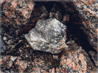mineral stone isolated on white