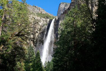 ヨセミテ国立公園のブライダルベール滝