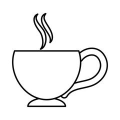 hot tea beverage concept line icon