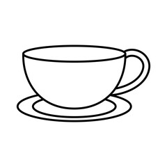 hot tea beverage breakfast line icon