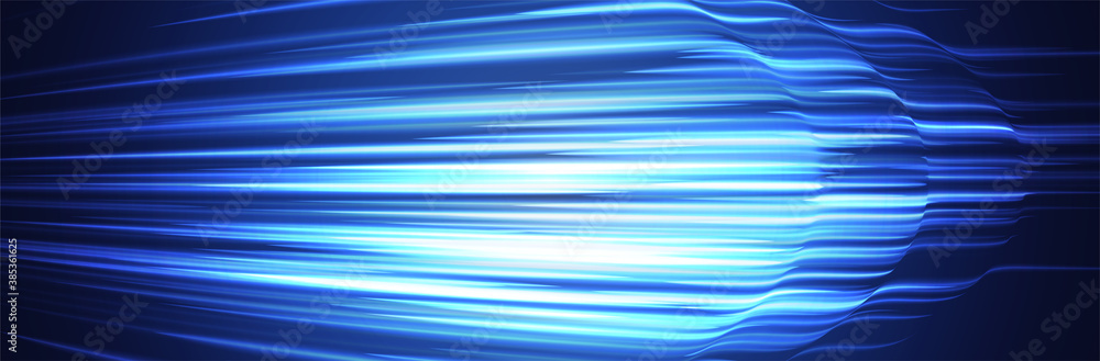 Aufkleber abstract blue background. futuristic line pattern. thin cyan lines on dark backdrop. perspective 3d 