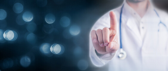 Doctor with stethoscope in a hand medical concept