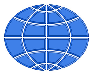 Abstract relief globe icon