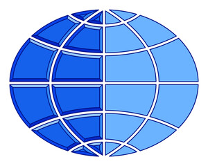 Abstract relief globe illustration