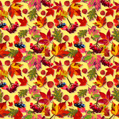 Plakat background with autumn leaves